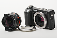 Adaption mit MFT2NEX-Adapter